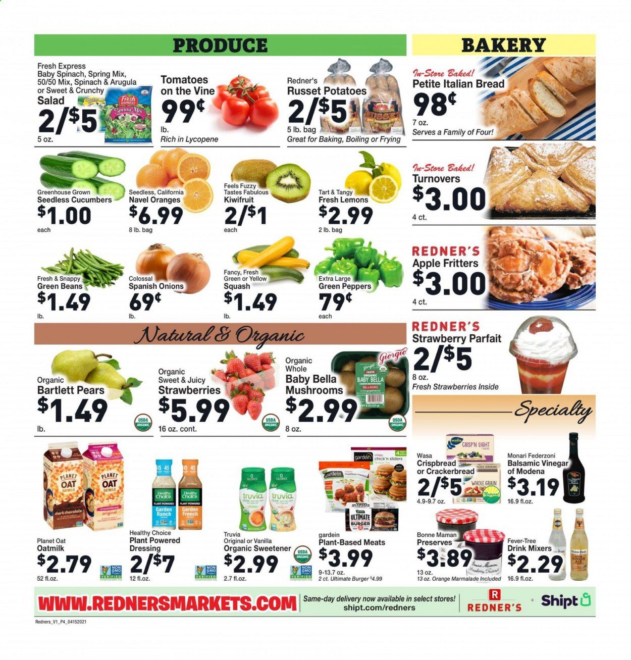 Redner's Markets Weekly Ad Flyer April 15 to April 21
