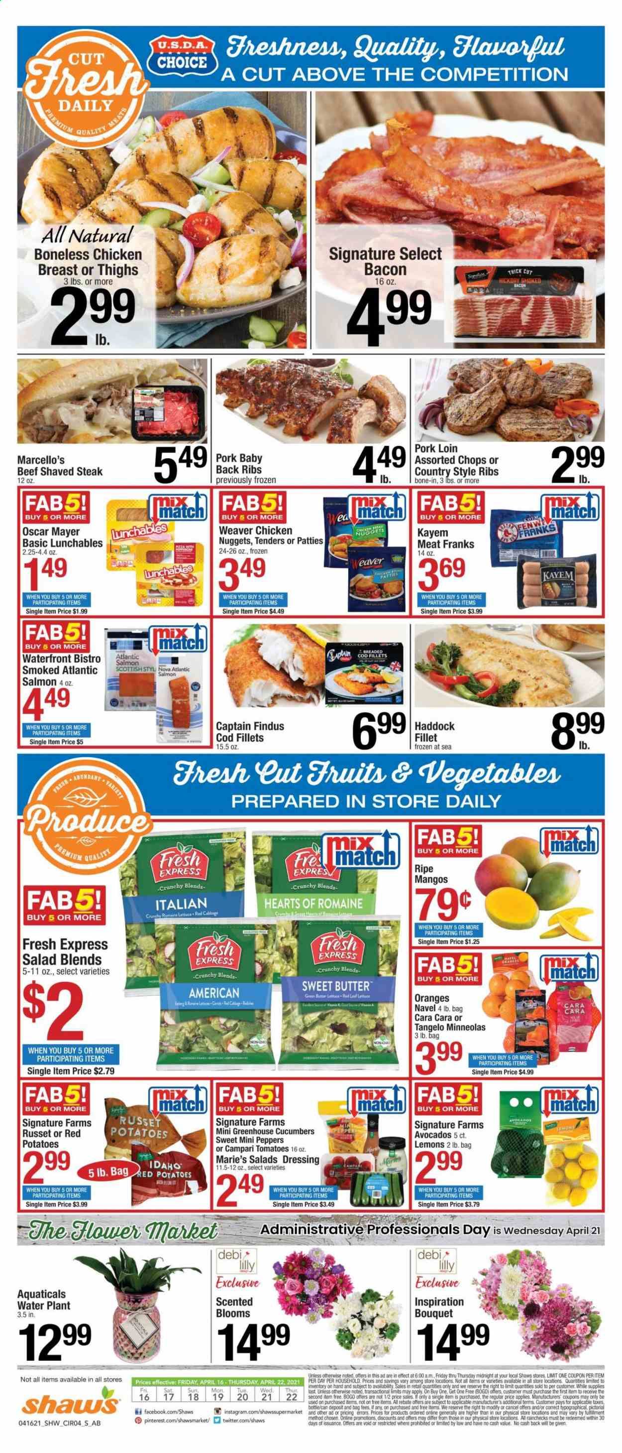 Shaw’s (MA, ME, NH, RI, VT) Weekly Ad Flyer April 16 to April 22