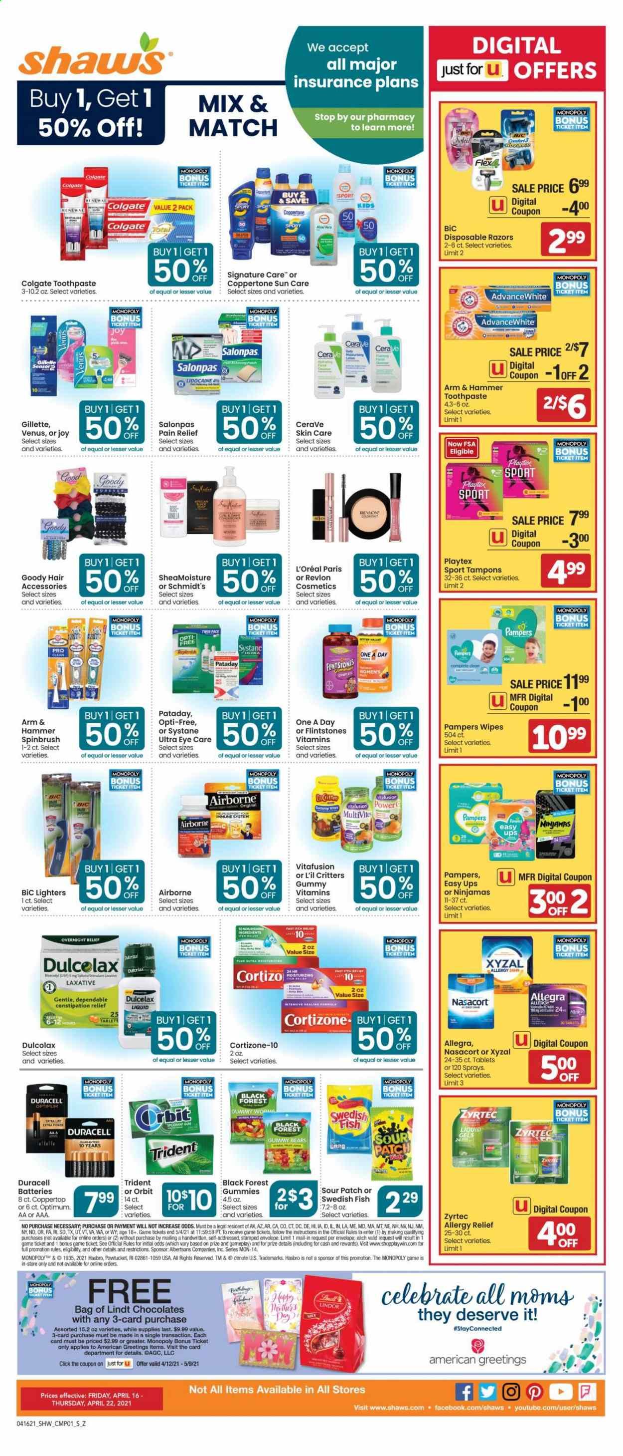 Shaw’s (MA, ME, NH, RI, VT) Weekly Ad Flyer April 16 to April 22