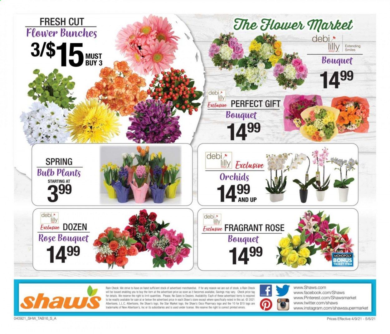 Shaw’s (MA, ME, NH, RI, VT) Weekly Ad Flyer April 9 to May 6