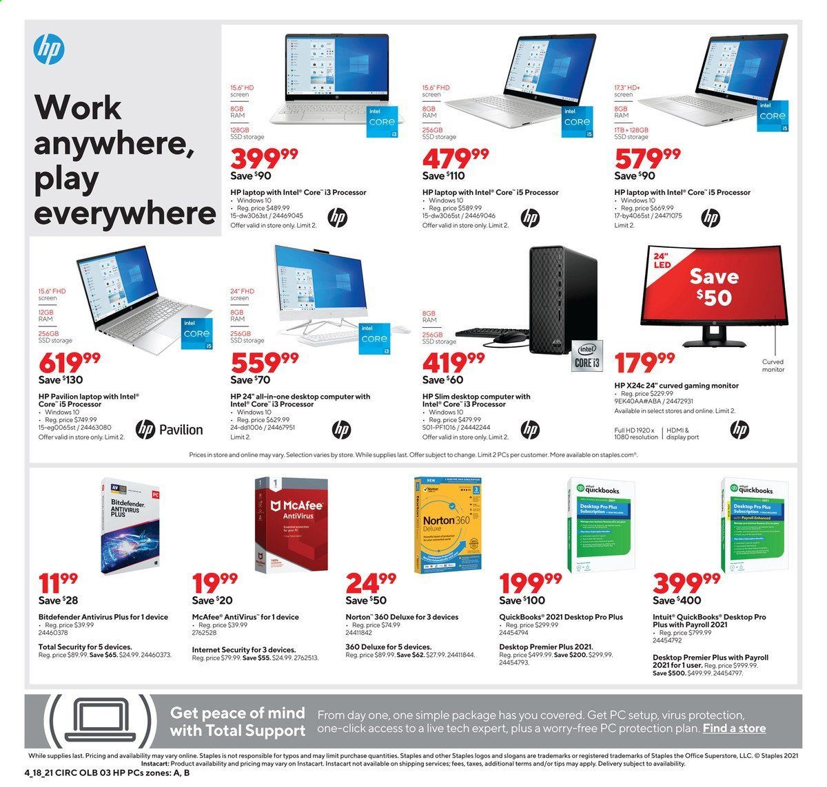Staples Weekly Ad Flyer April 18 to April 24