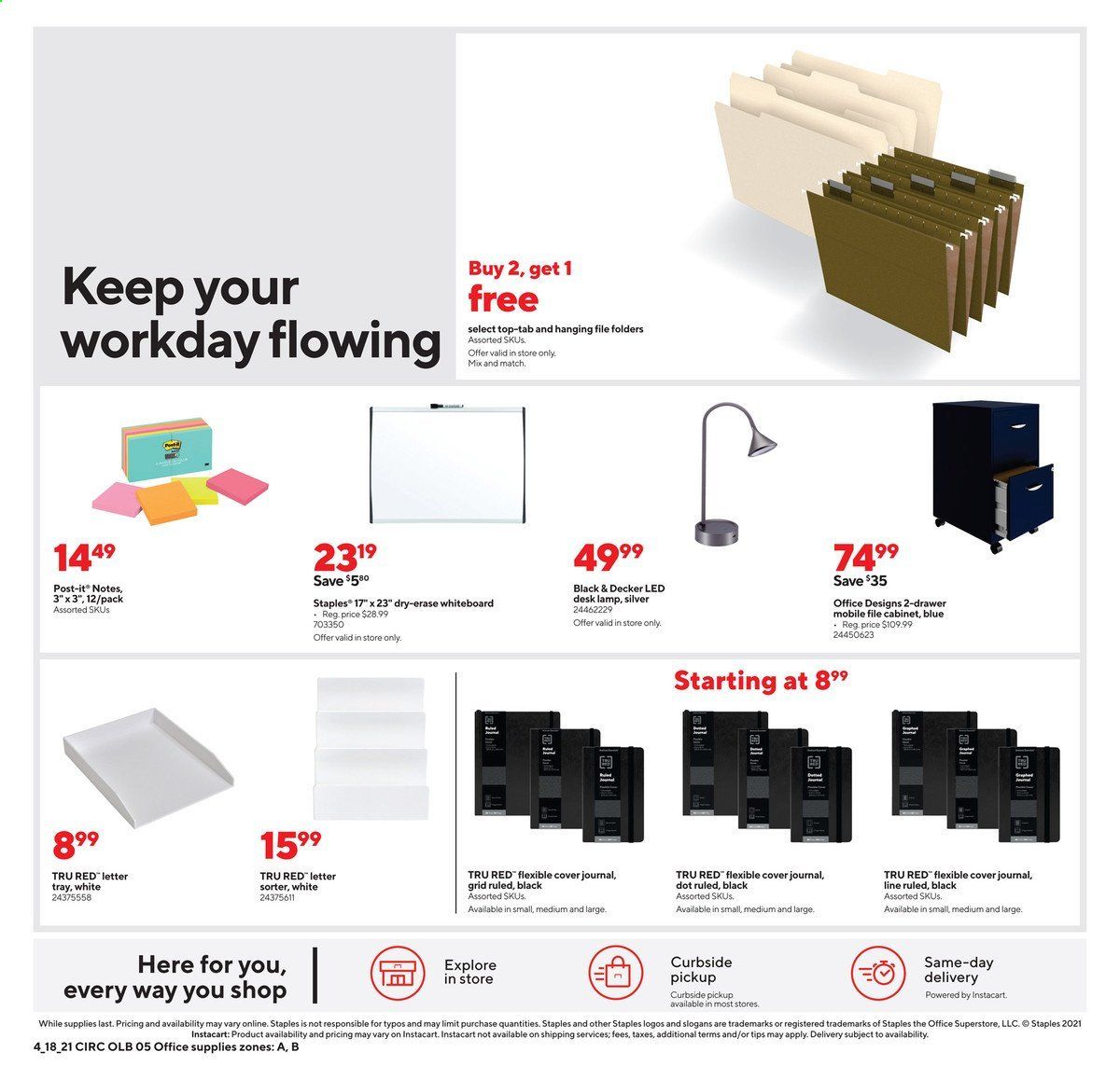 Staples Weekly Ad Flyer April 18 to April 24