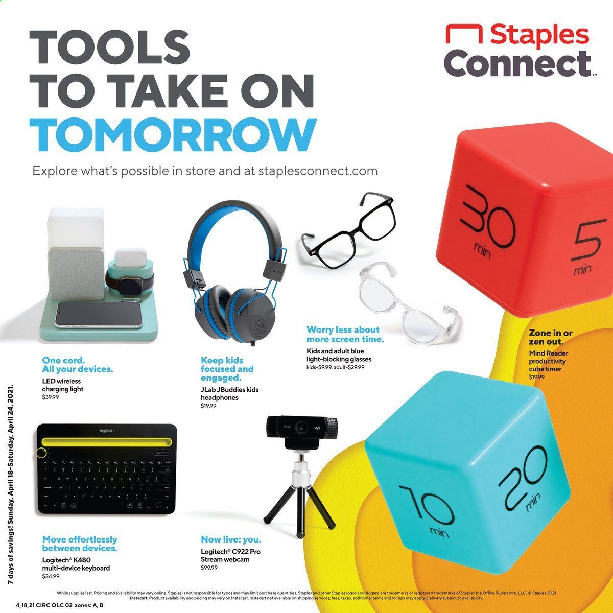 Staples Weekly Ad Flyer April 18 to April 24