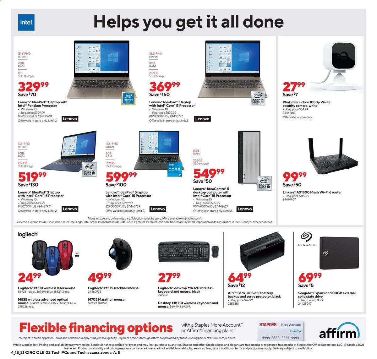 Staples Weekly Ad Flyer April 18 to April 24