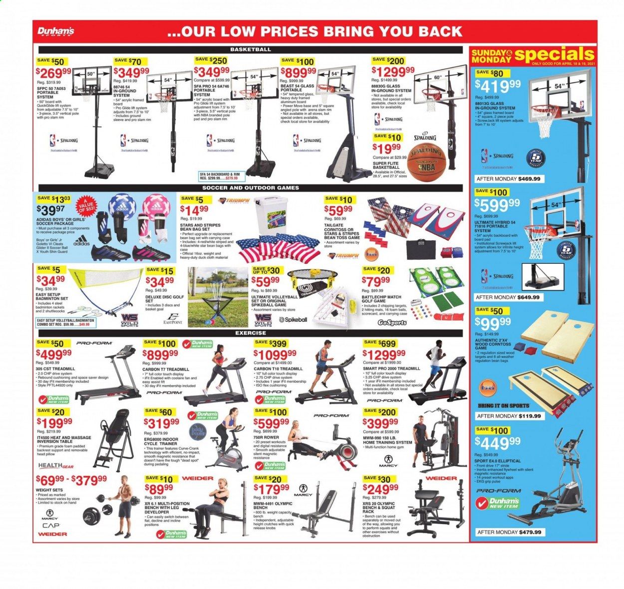 Dunham's Sports (MI, MN, SD) Weekly Ad Flyer April 17 to April 22