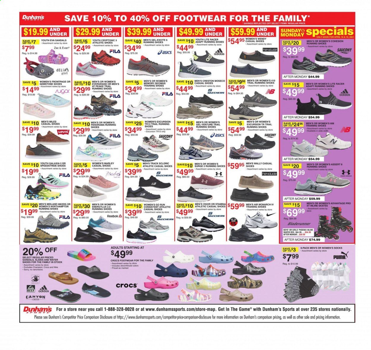 Dunham's Sports (MI, PA, WI) Weekly Ad Flyer April 17 to April 22