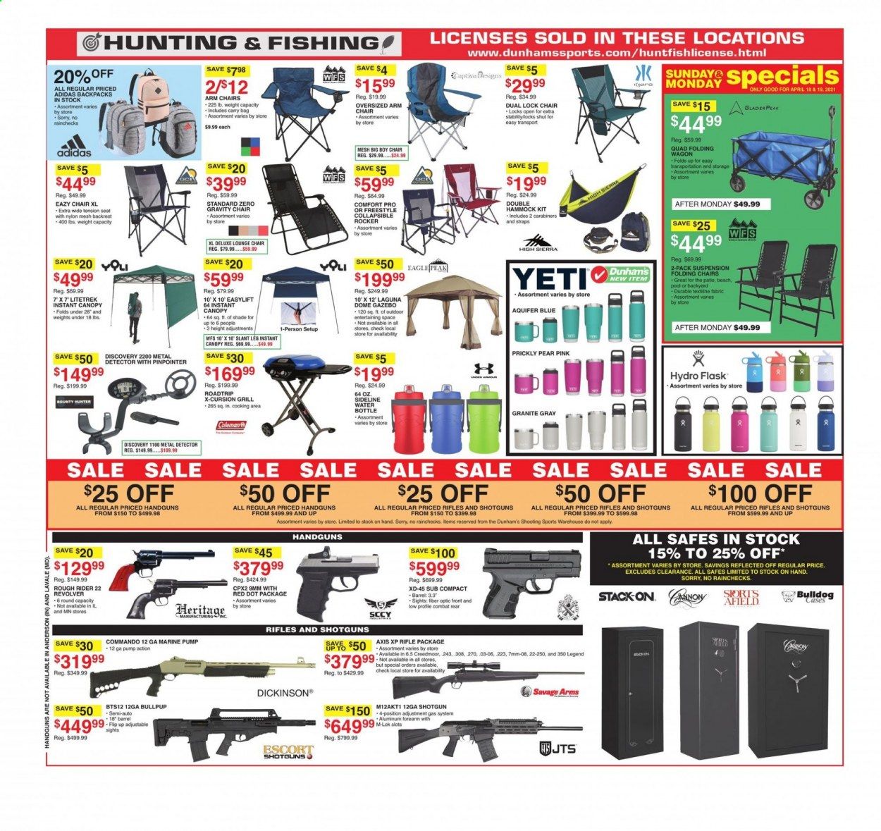 Dunham's Sports (MI, PA, WI) Weekly Ad Flyer April 17 to April 22