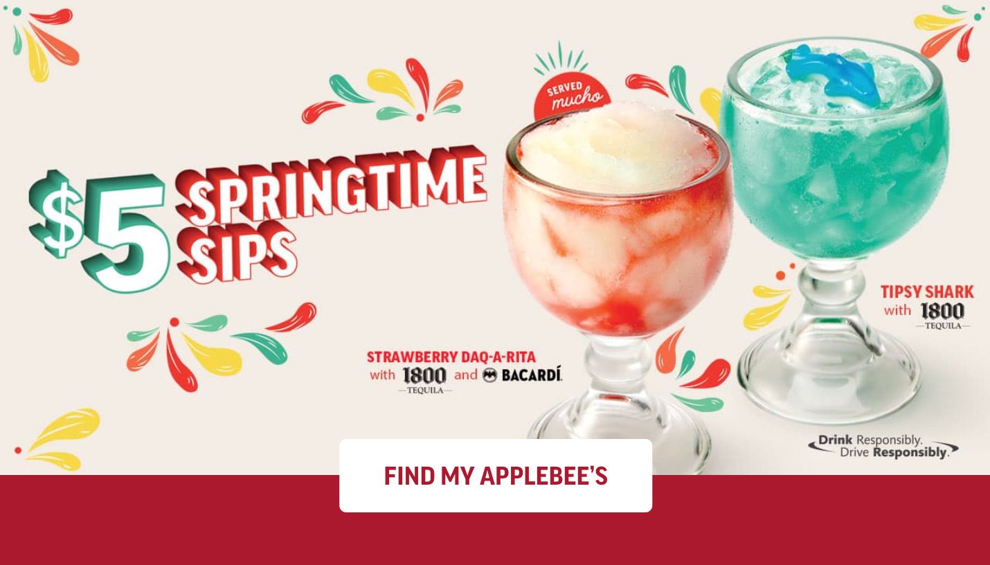 Applebee’s STEAL DEAL: Springtime Sips Cocktails for ONLY $5 Applebee’s STEAL DEAL: Springtime Sips Cocktails for ONLY $5