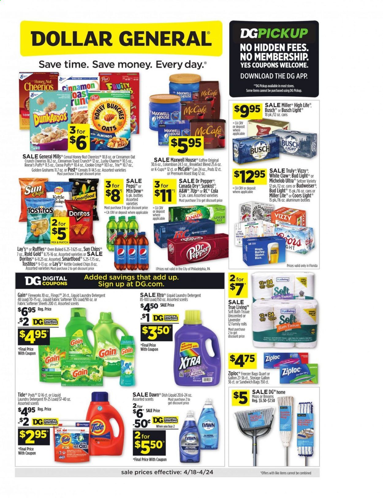 Dollar General (FL, OH) Weekly Ad Flyer April 18 to April 24