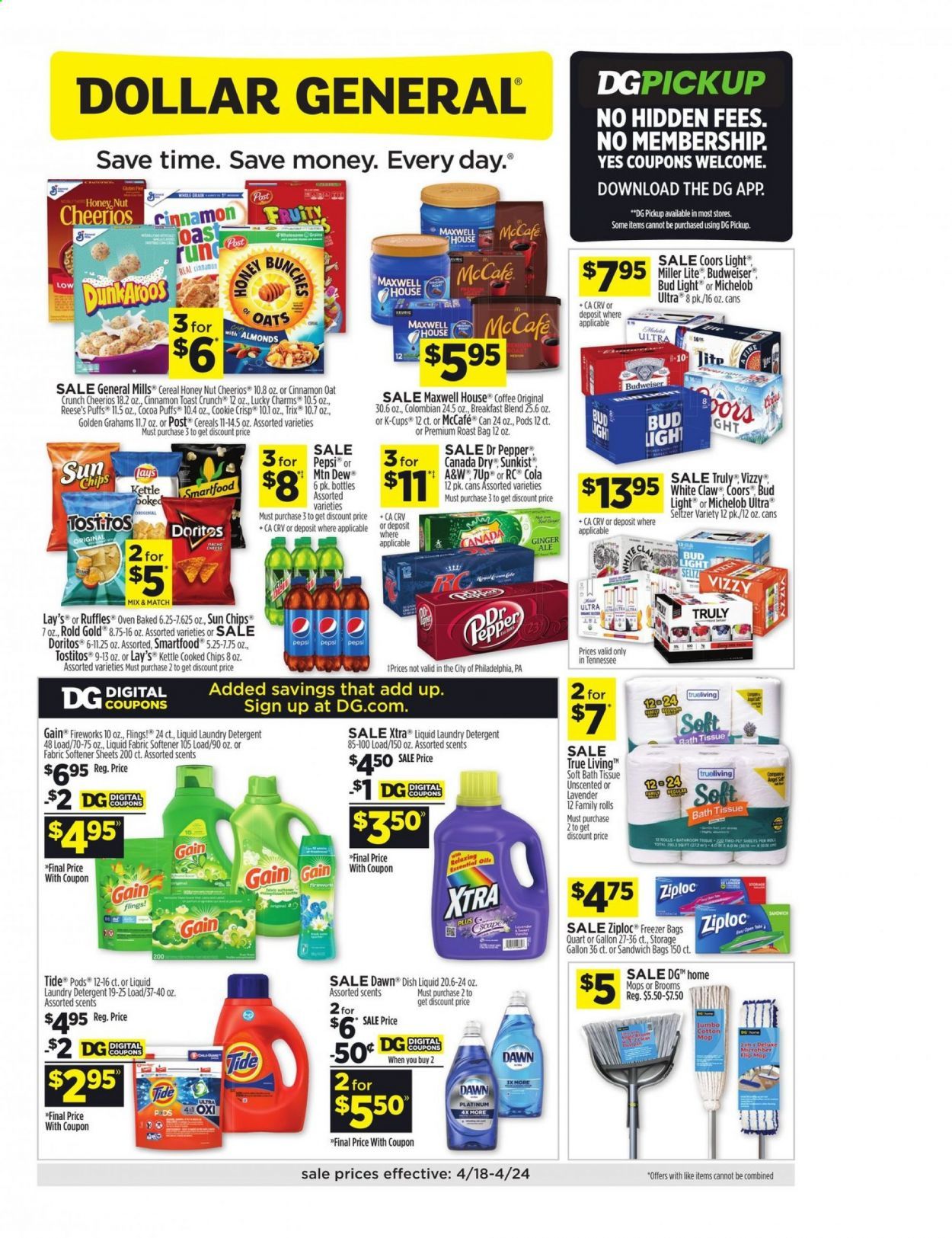 Dollar General (FL, KY, MO, OH, TN) Weekly Ad Flyer April 18 to April 24