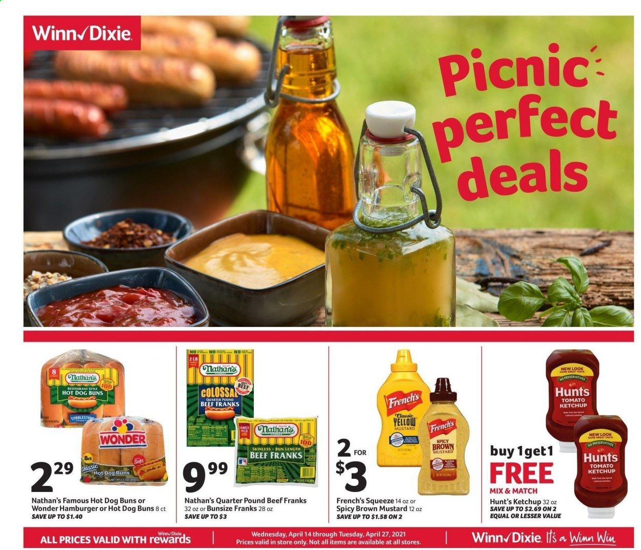 Winn Dixie (AL, FL, GA, LA, MS) Weekly Ad Flyer April 14 to April 27