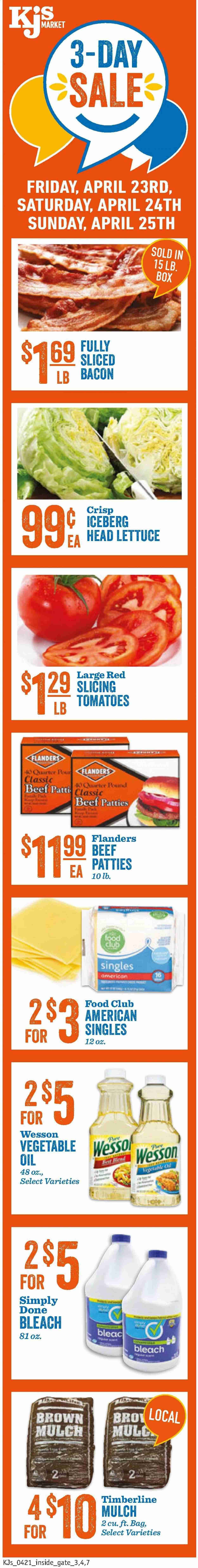 KJ´s Market (GA, SC) Weekly Ad Flyer April 21 to April 27