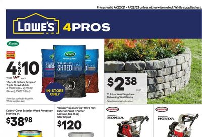 Lowe's Weekly Ad Flyer April 22 to April 28