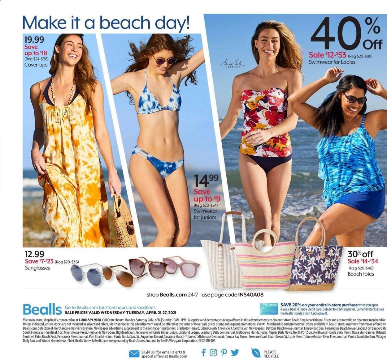 Bealls Florida Weekly Ad Flyer April 21 to April 27
