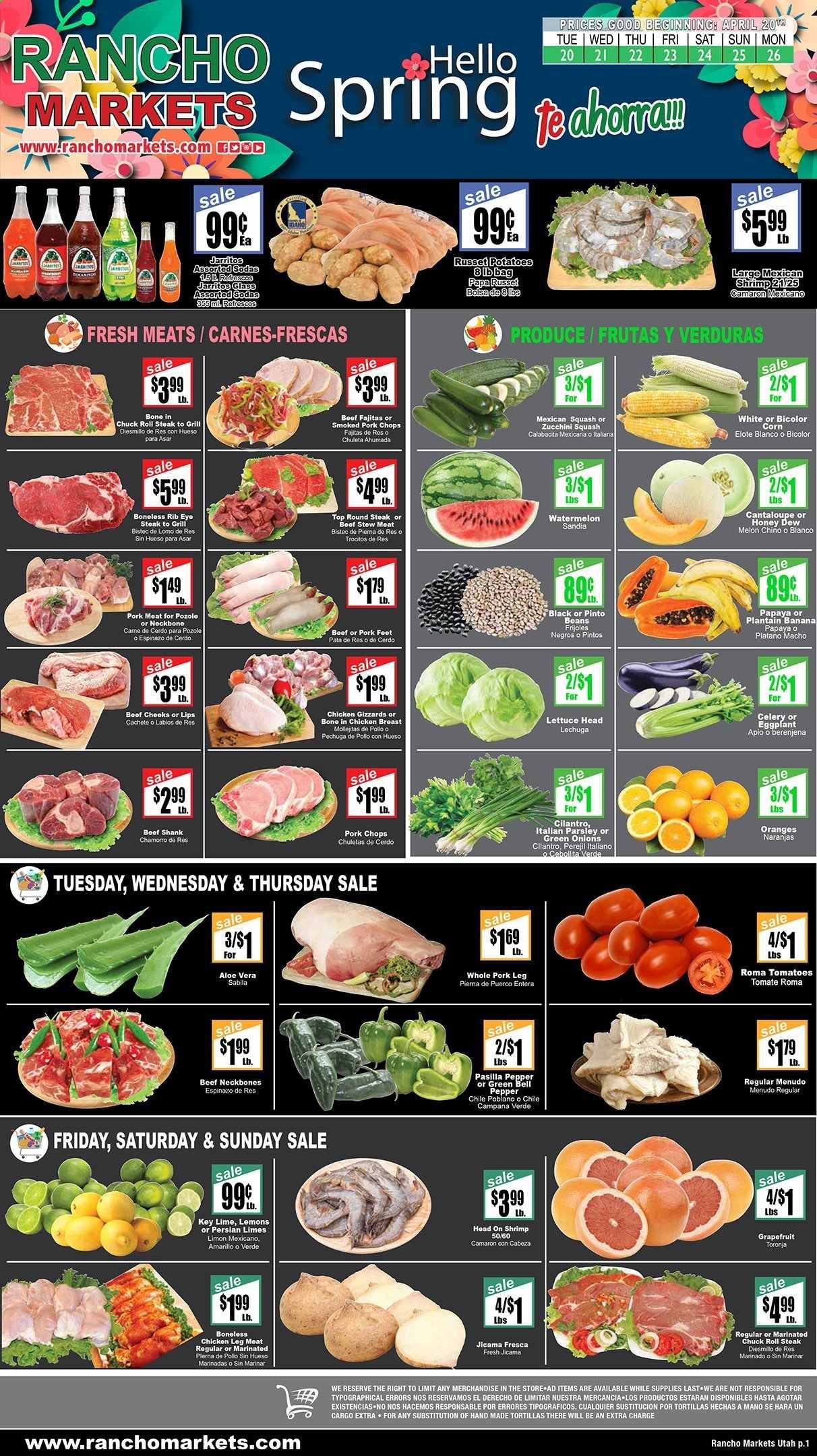 Rancho Markets Weekly Ad Flyer April 20 to April 26