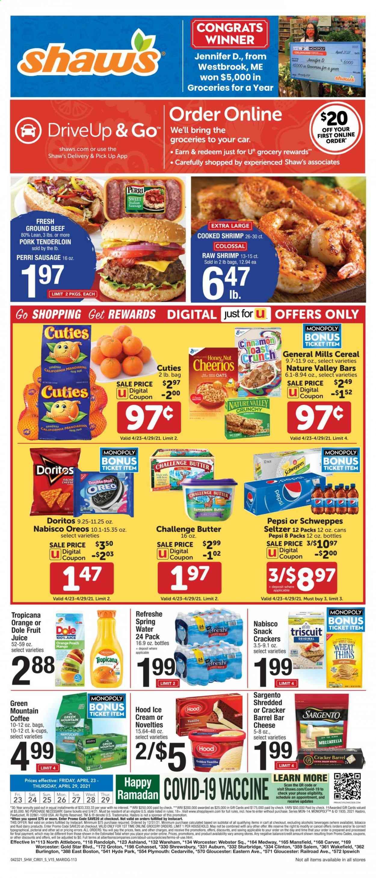 Shaw’s (MA, ME, NH, RI, VT) Weekly Ad Flyer April 23 to April 29