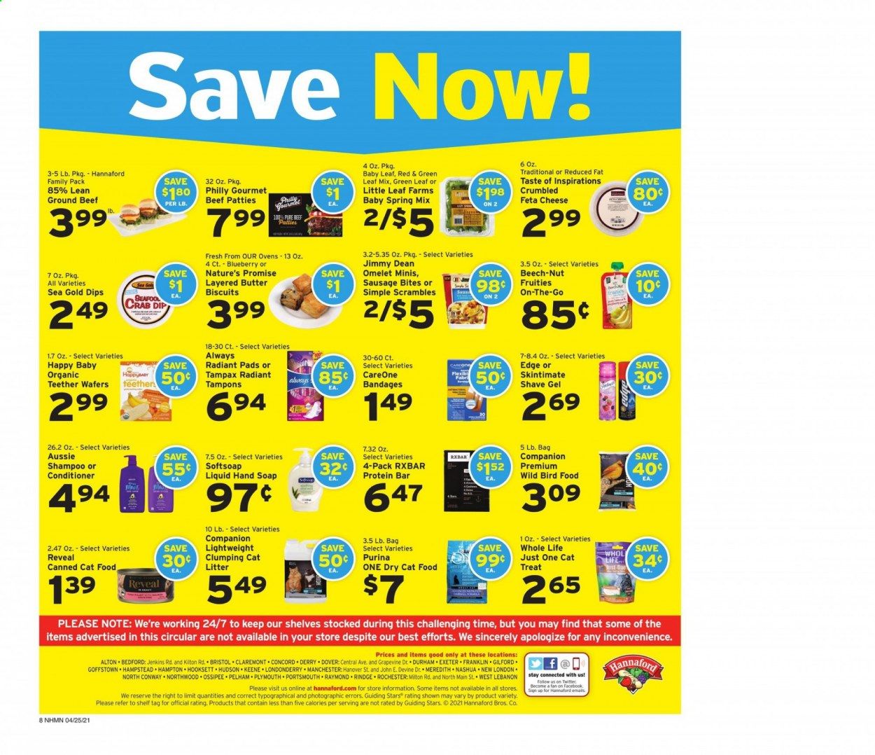 Hannaford (NH) Weekly Ad Flyer April 25 to May 1