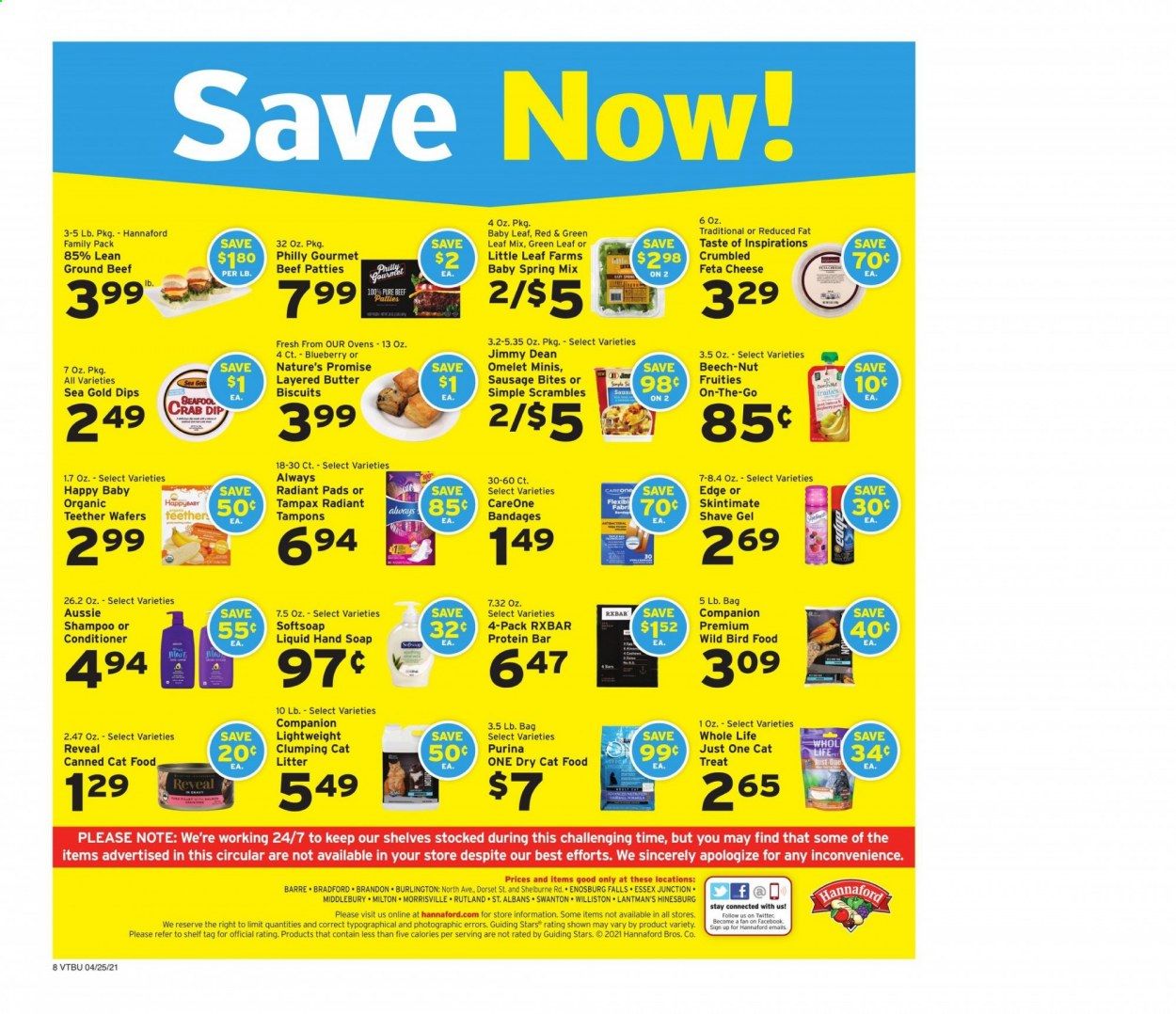 Hannaford (VT) Weekly Ad Flyer April 25 to May 1