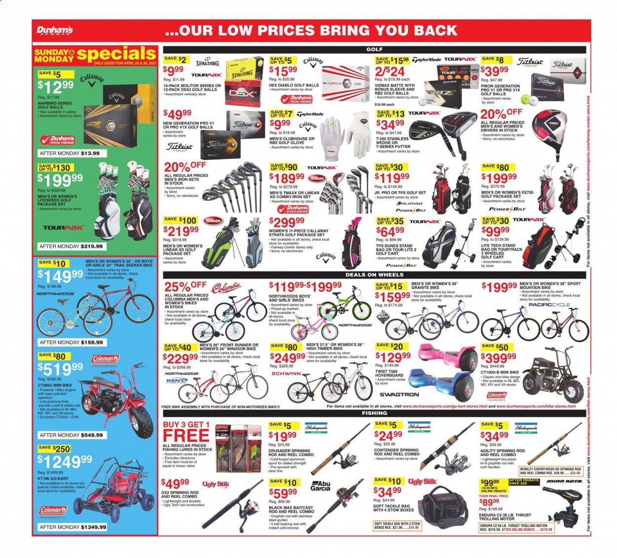 Dunham's Sports (MI, PA, WI) Weekly Ad Flyer April 24 to April 30