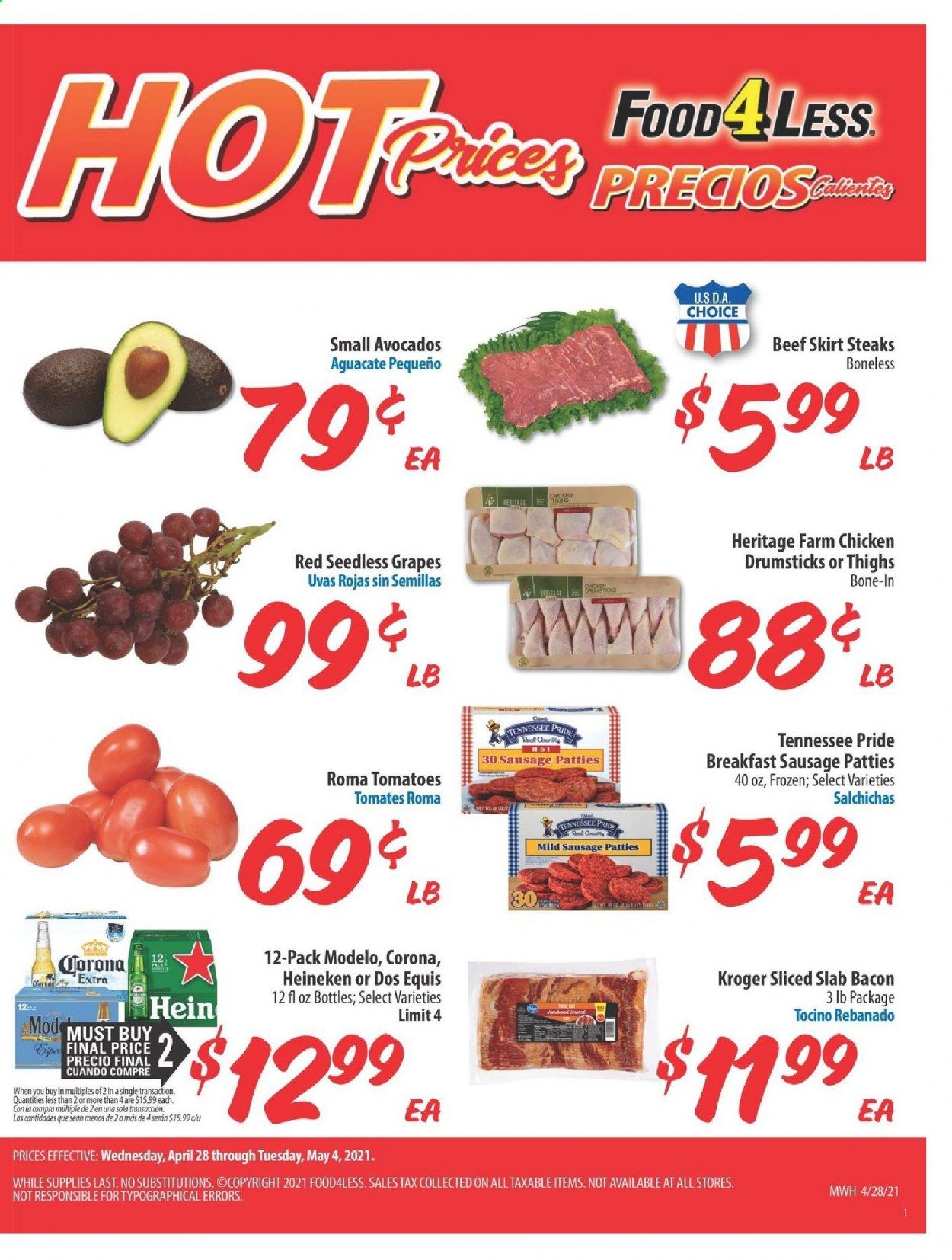Food 4 Less (IL) Weekly Ad Flyer April 28 to May 4