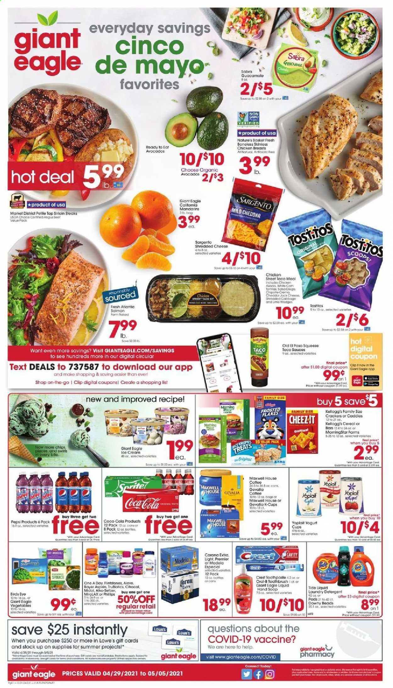 Giant Eagle (IN, MD, OH, PA, WV) Weekly Ad Flyer April 29 to May 5