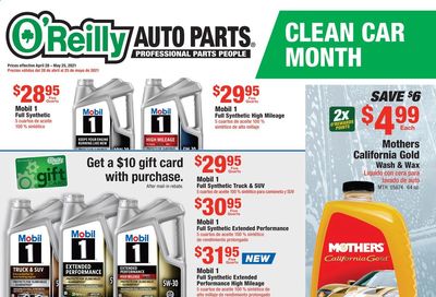 O'Reilly Auto Parts Weekly Ad Flyer April 28 to May 25
