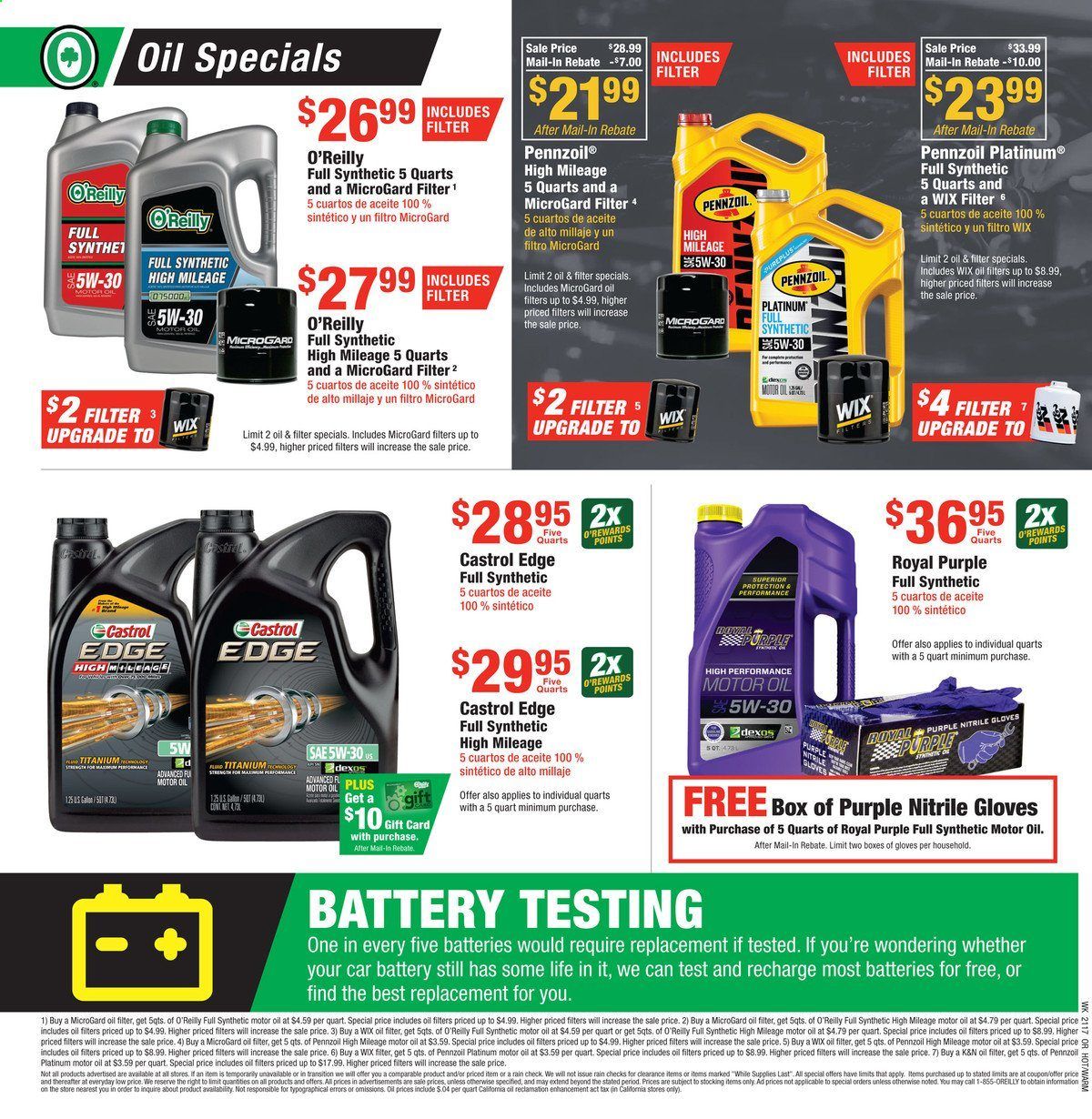 O'Reilly Auto Parts Weekly Ad Flyer April 28 to May 25