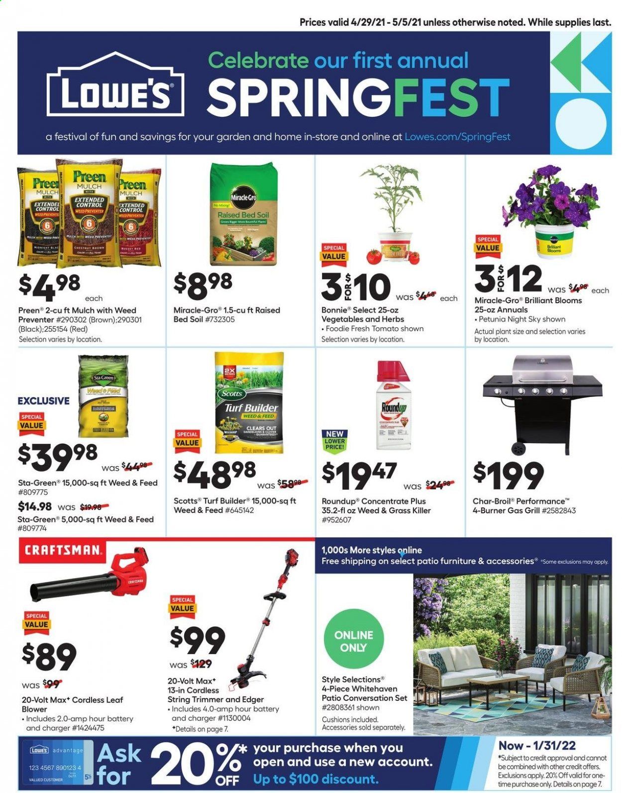Lowe's Weekly Ad Flyer April 29 to May 5