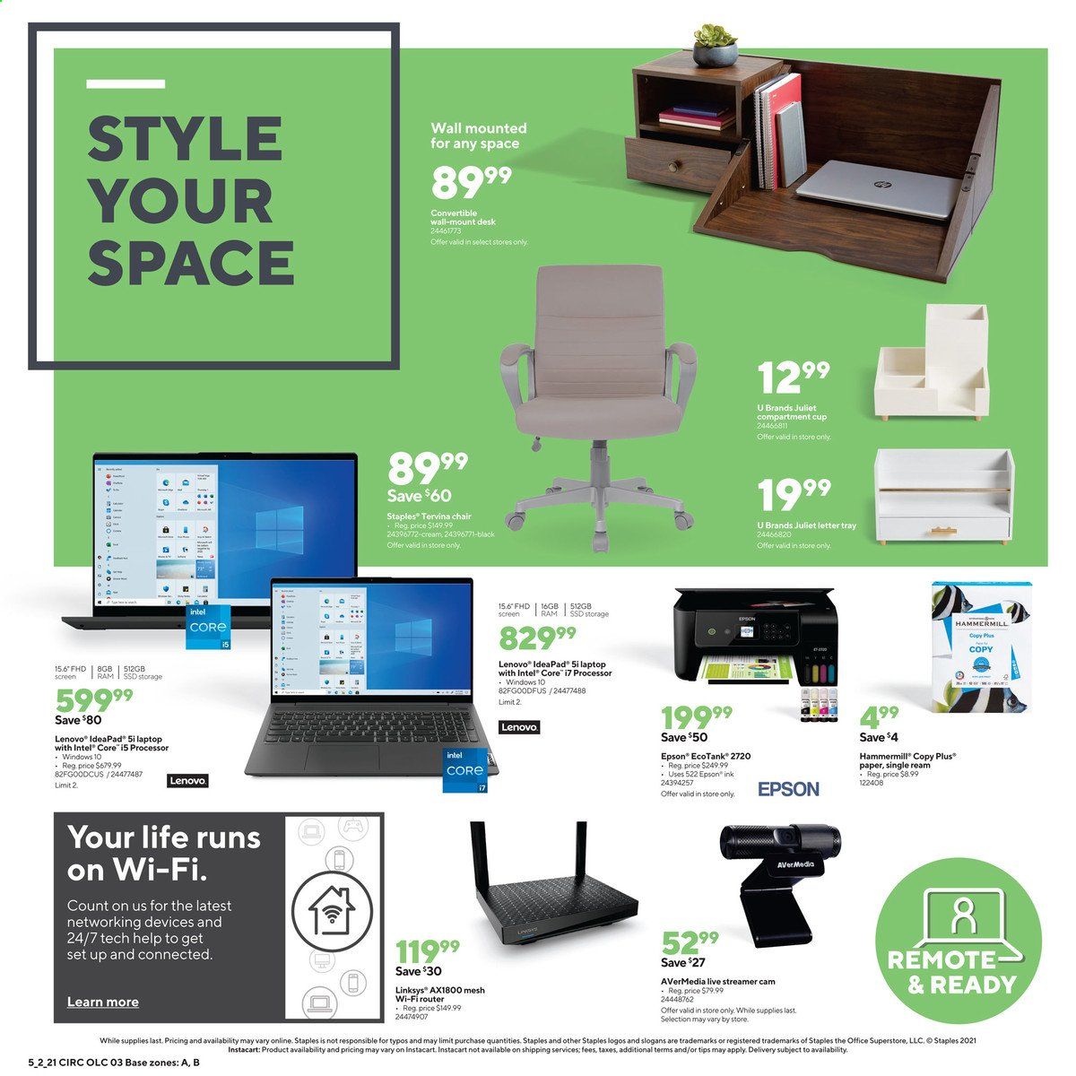 Staples Weekly Ad Flyer May 2 to May 8