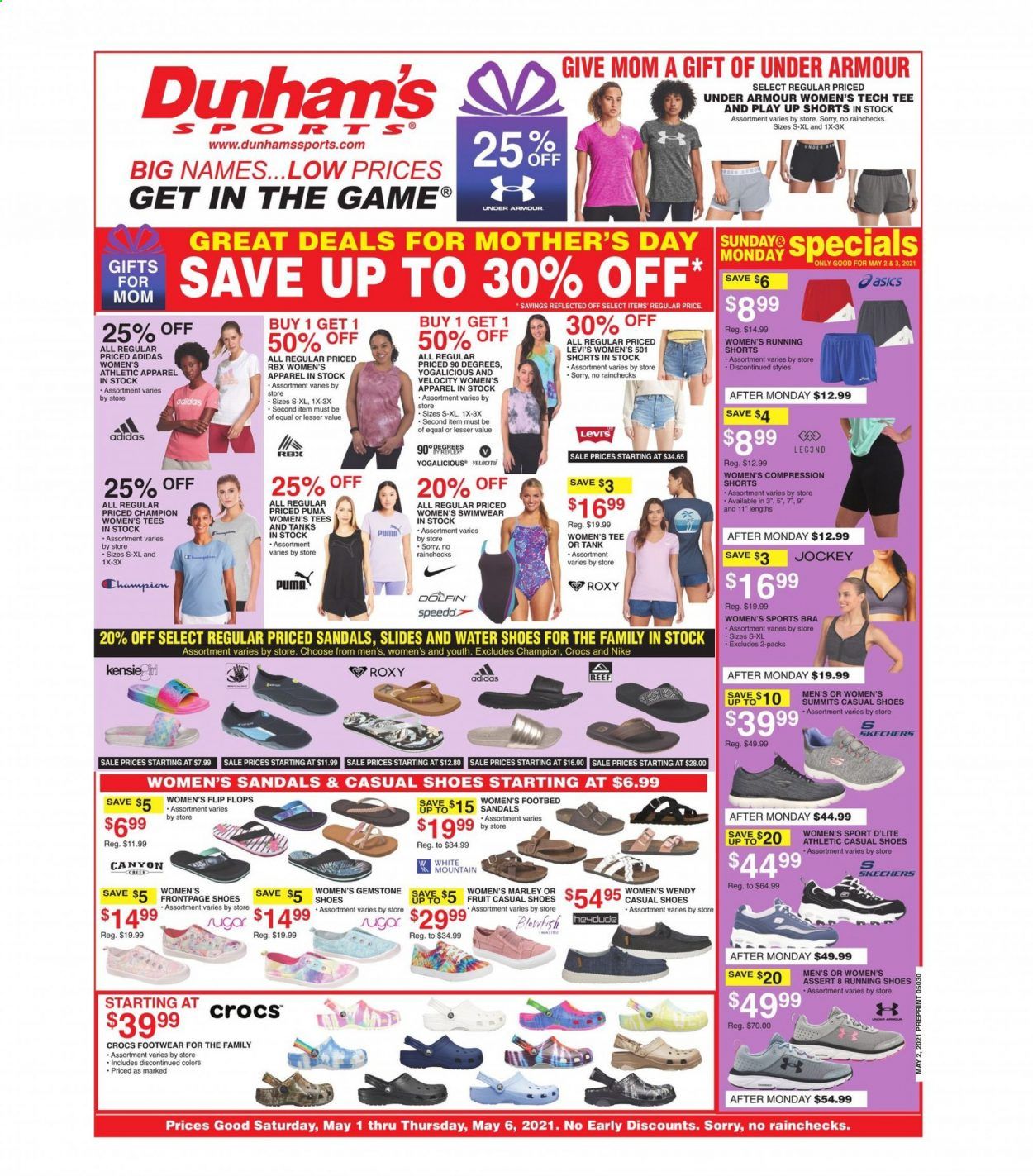 Dunham's Sports (MI, PA, WI) Weekly Ad Flyer May 1 to May 6