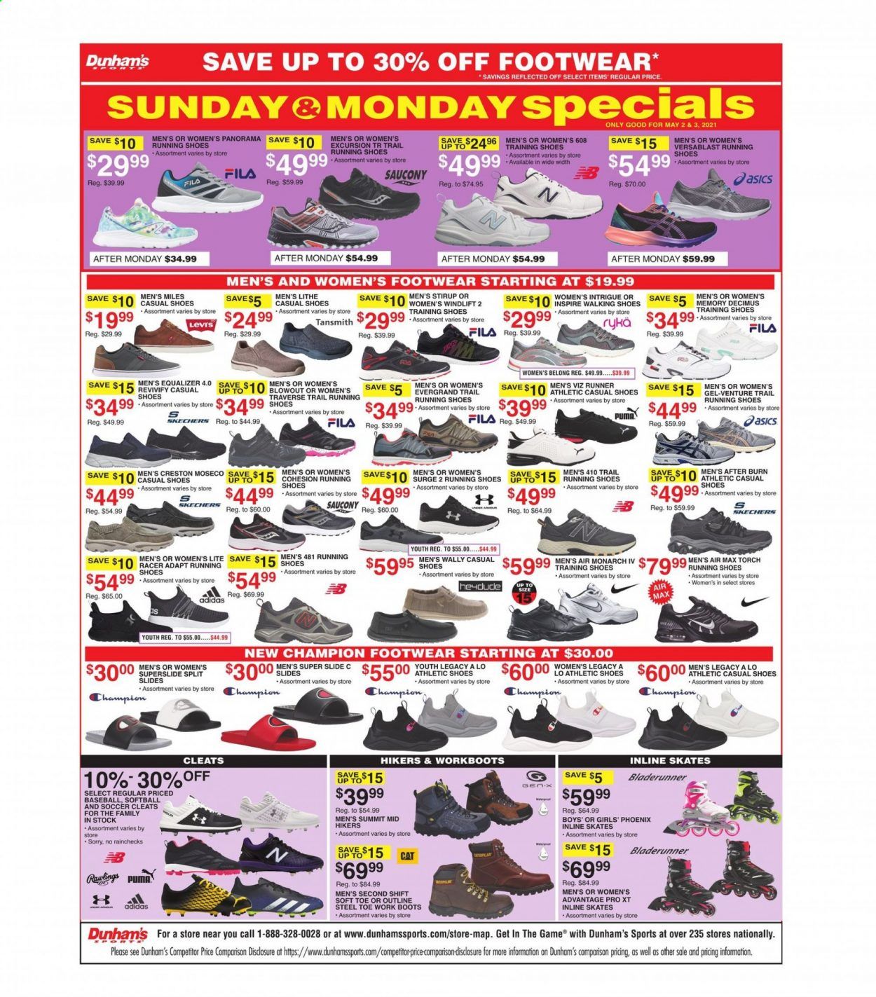 Dunham's Sports (MI, PA, WI) Weekly Ad Flyer May 1 to May 6