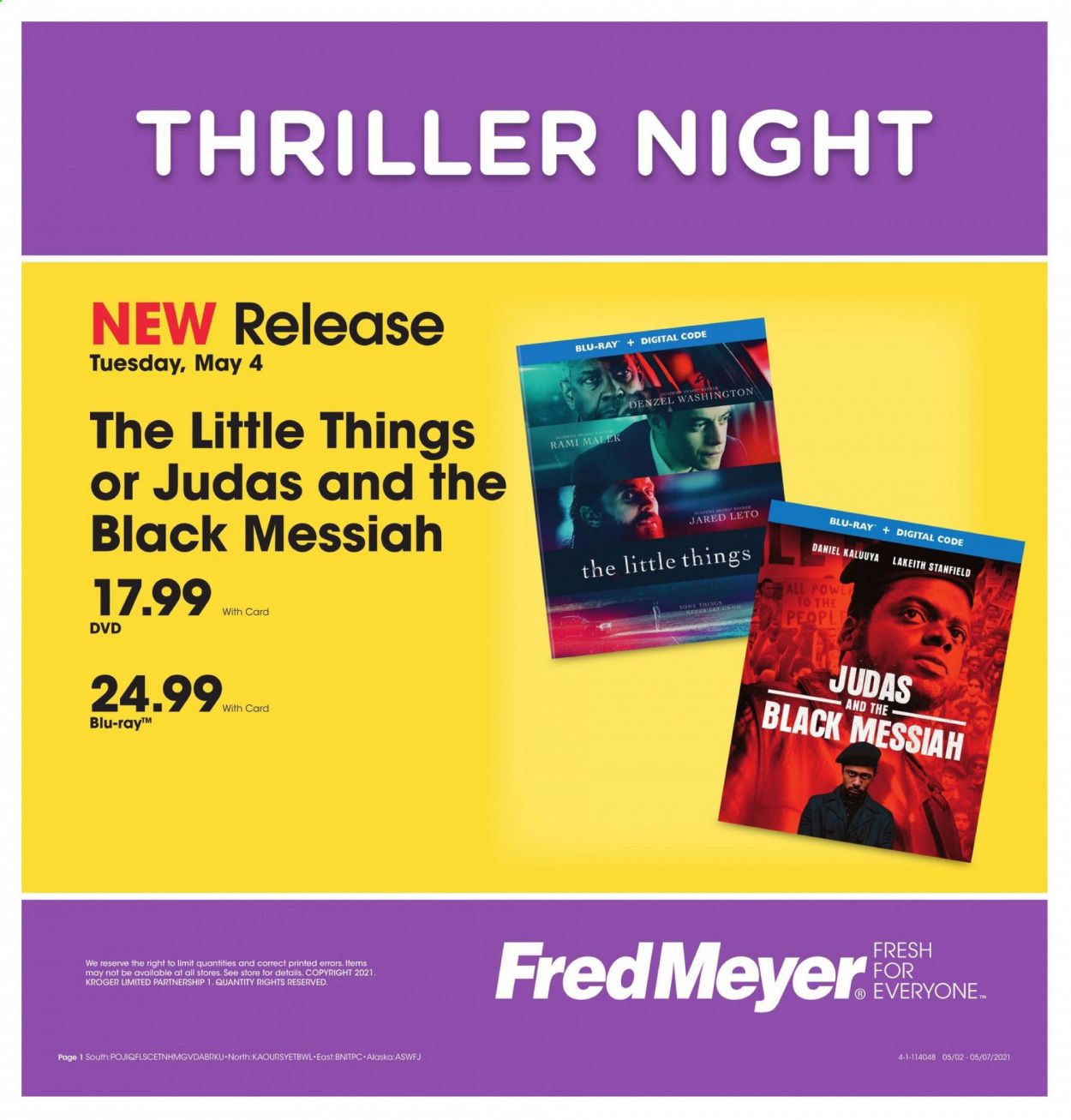 Fred Meyer (DC, DE, NJ, NY, PA, VA) Weekly Ad Flyer May 4 to May 7