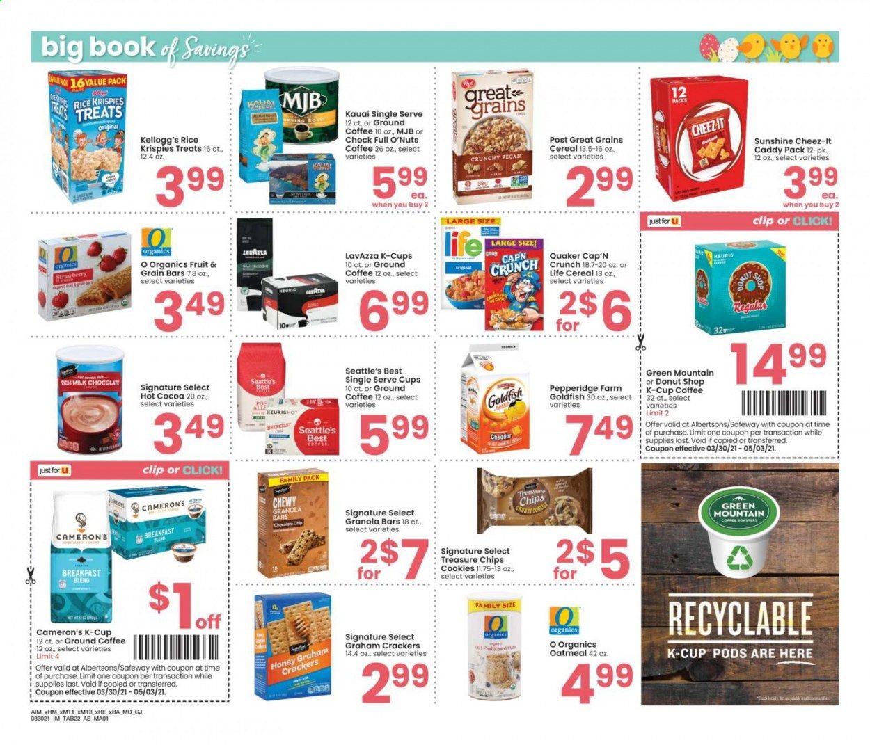 Albertsons (CA, ID, LA, MT, OR, TX, WA) Weekly Ad Flyer March 30 to May 3
