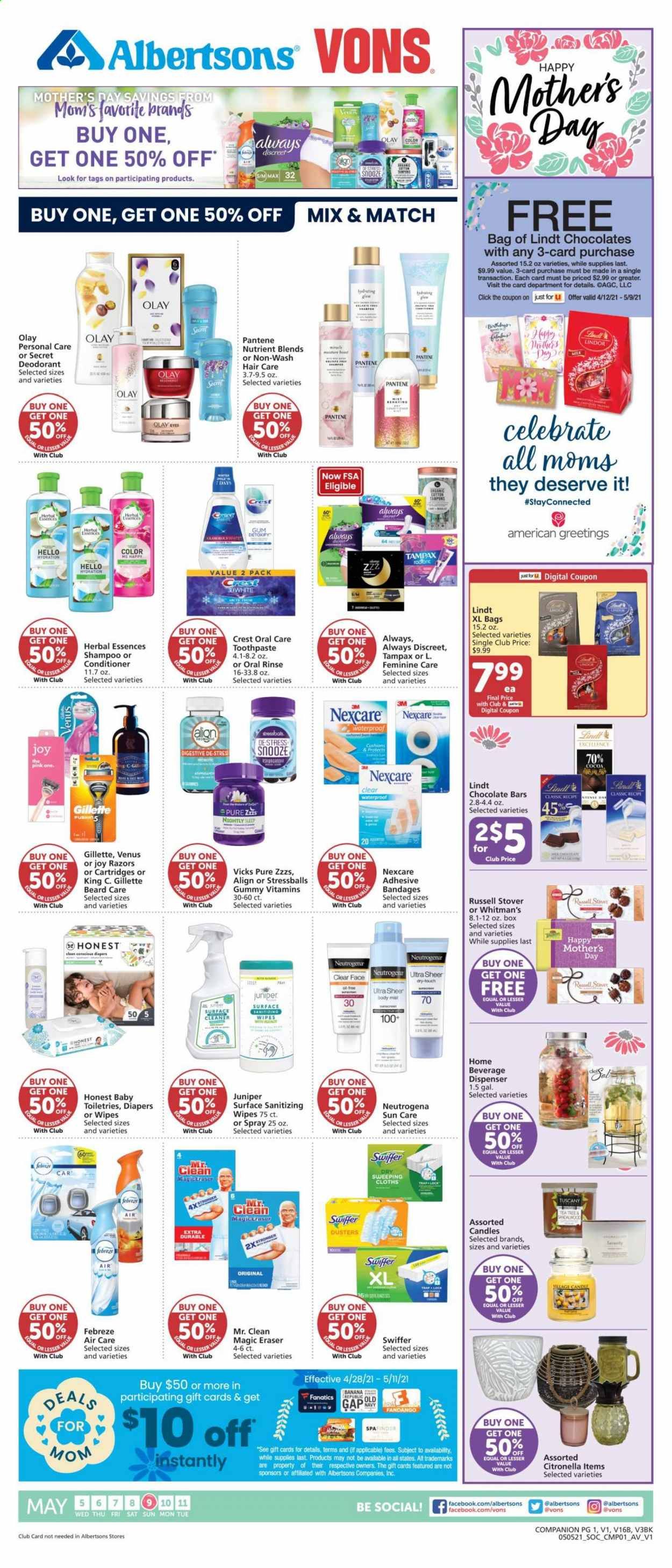 Albertsons (CA, ID, LA, MT, OR, TX, WA) Weekly Ad Flyer May 5 to May 11