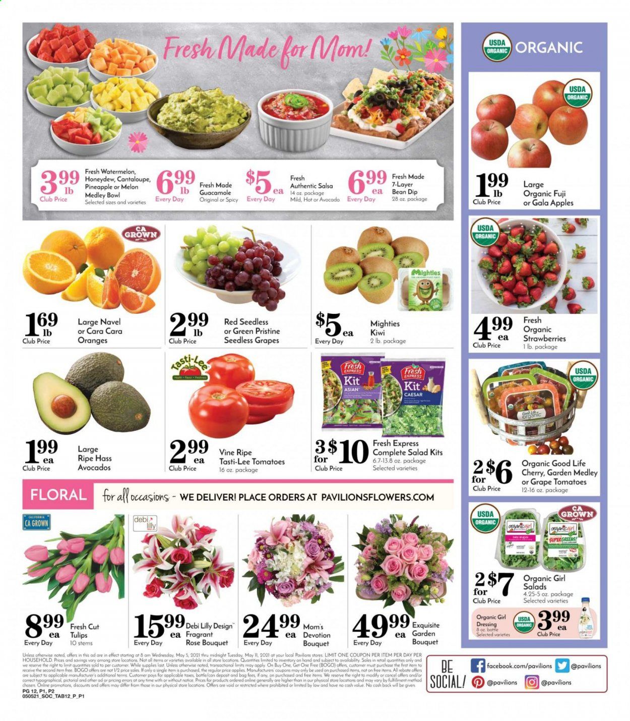 Pavilions (CA) Weekly Ad Flyer May 5 to May 11
