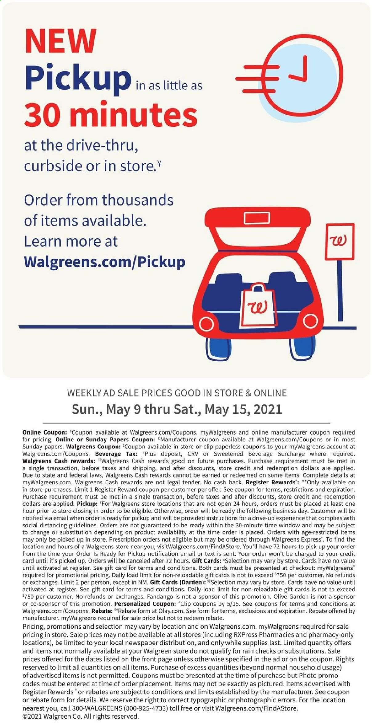 Walgreens Weekly Ad Flyer May 9 to May 15