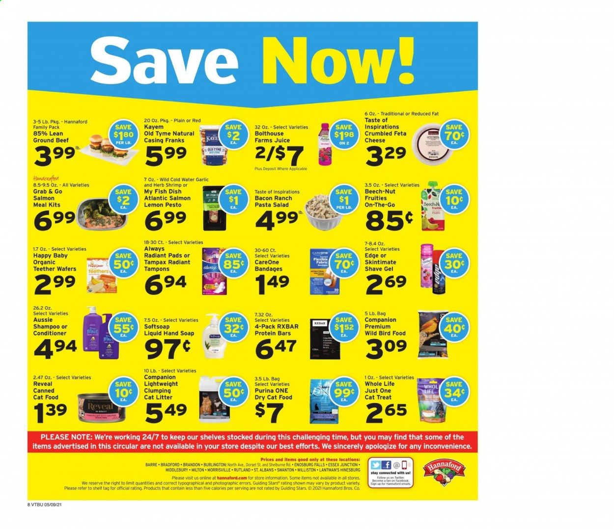 Hannaford (VT) Weekly Ad Flyer May 9 to May 15