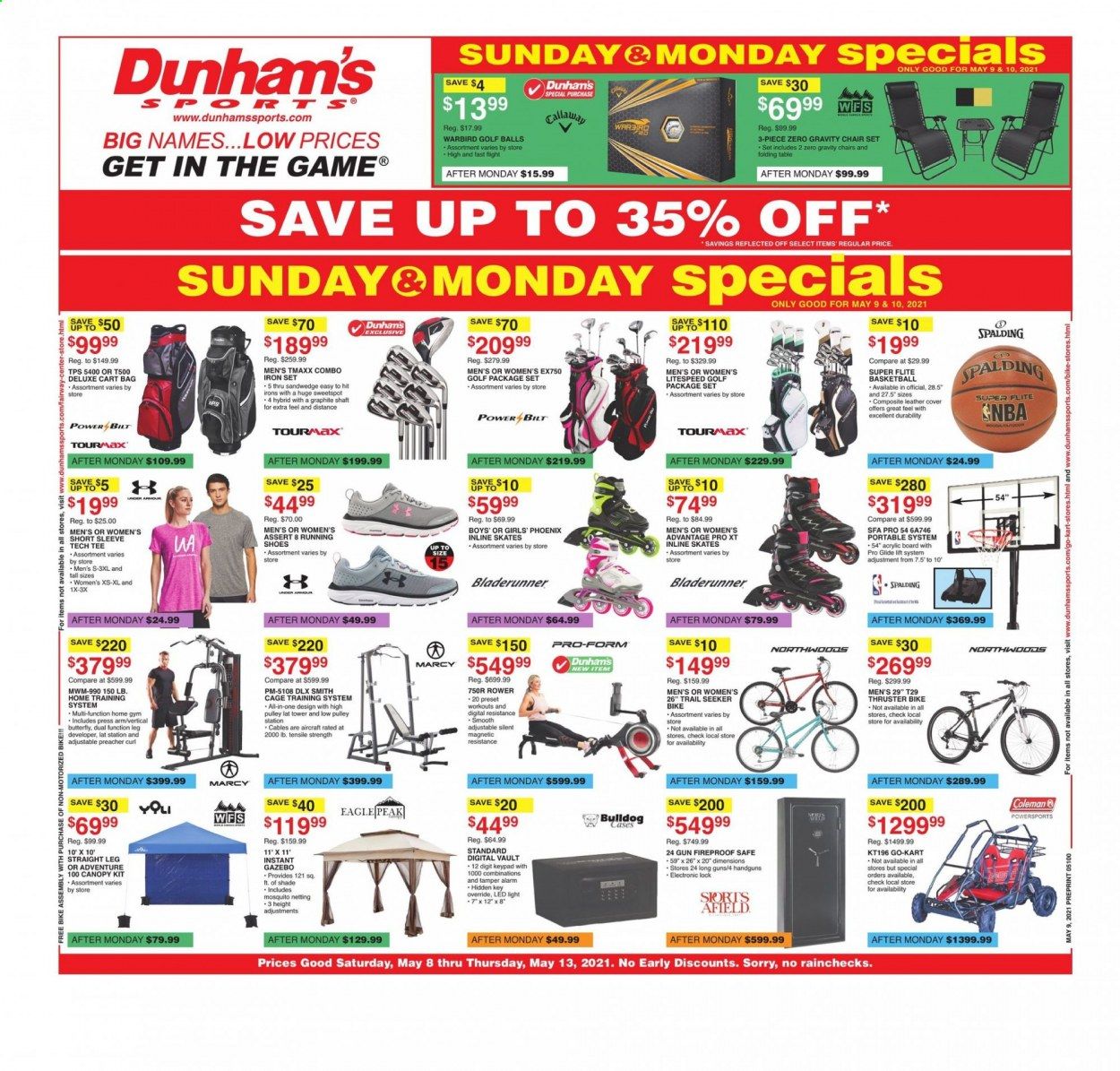Dunham's Sports (MI, PA, WI) Weekly Ad Flyer May 8 to May 13
