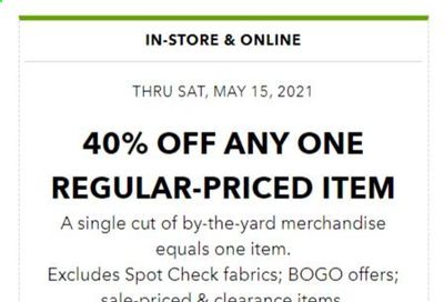 JOANN Weekly Ad Flyer May 9 to May 15