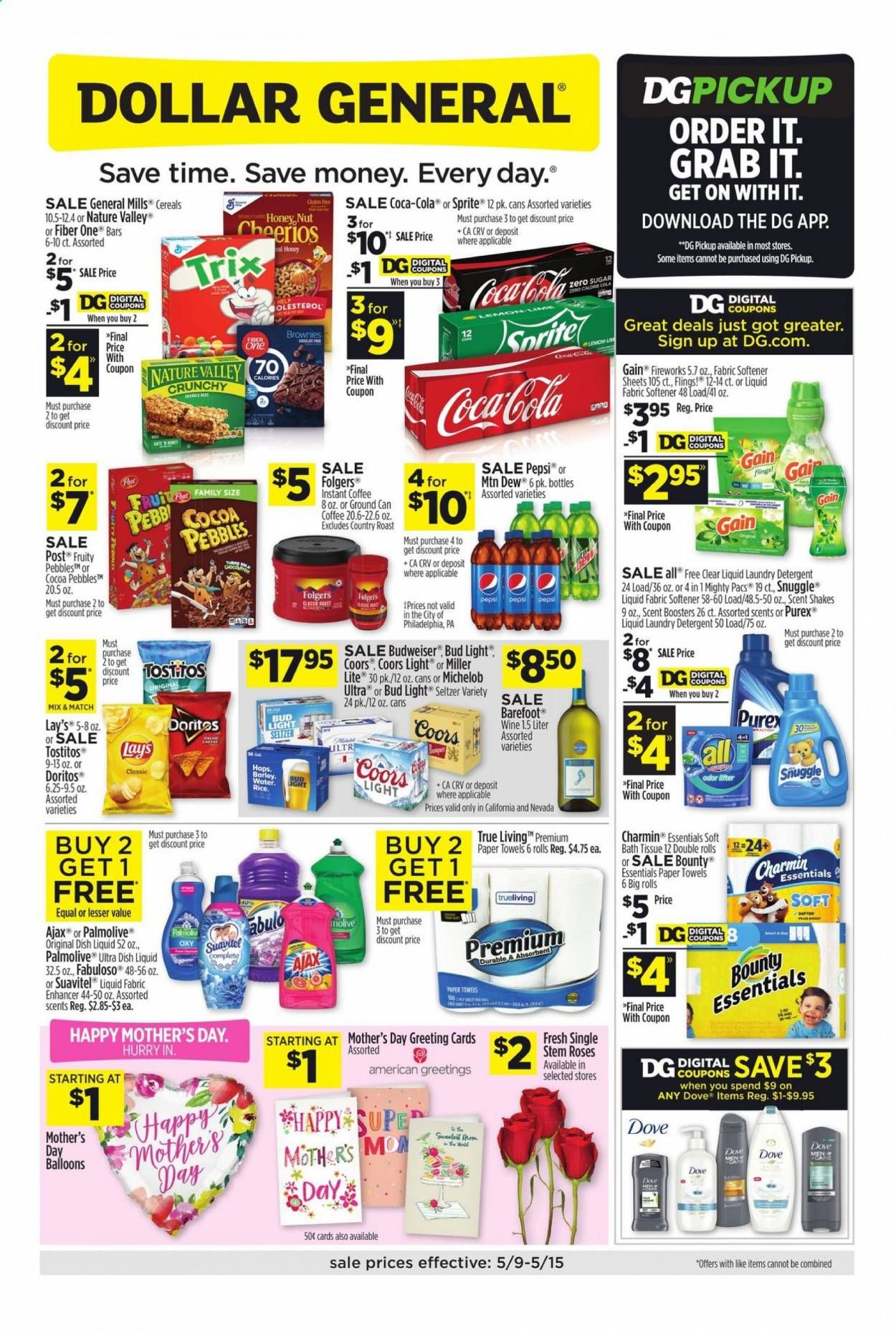 Dollar General (CA) Weekly Ad Flyer May 9 to May 15