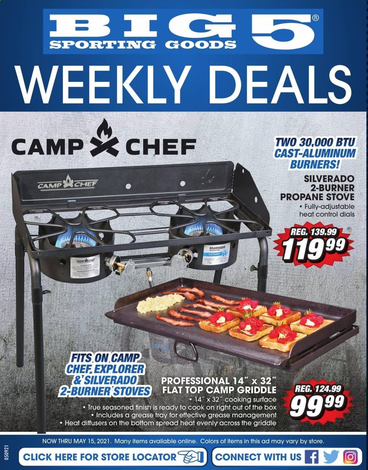 Big 5 (AZ, CA, CO, ID, NM, OR, UT, WA) Weekly Ad Flyer May 9 to May 15