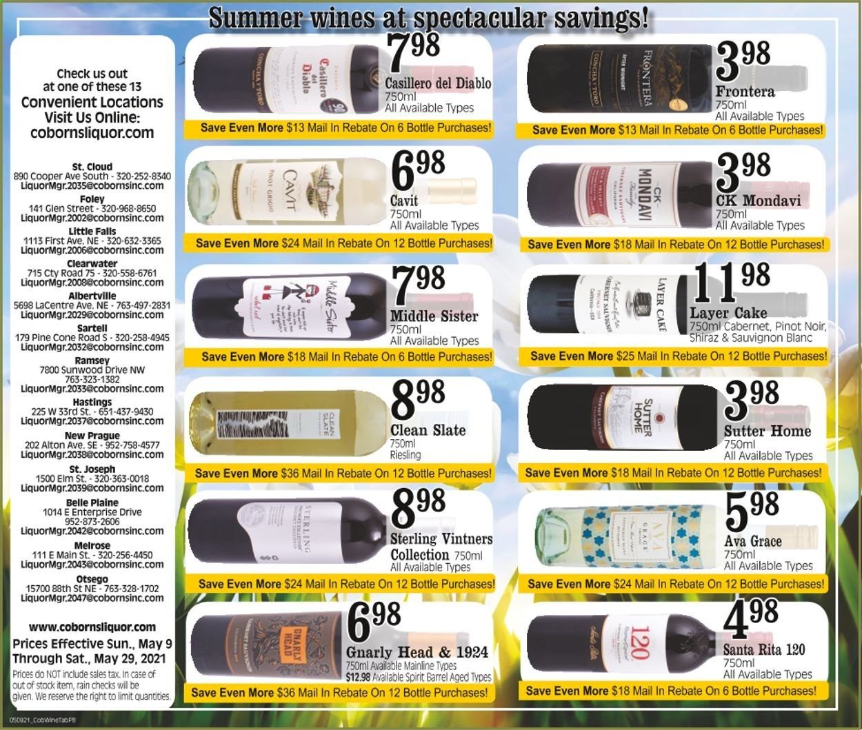 Coborn's (MN, SD) Weekly Ad Flyer May 9 to May 29