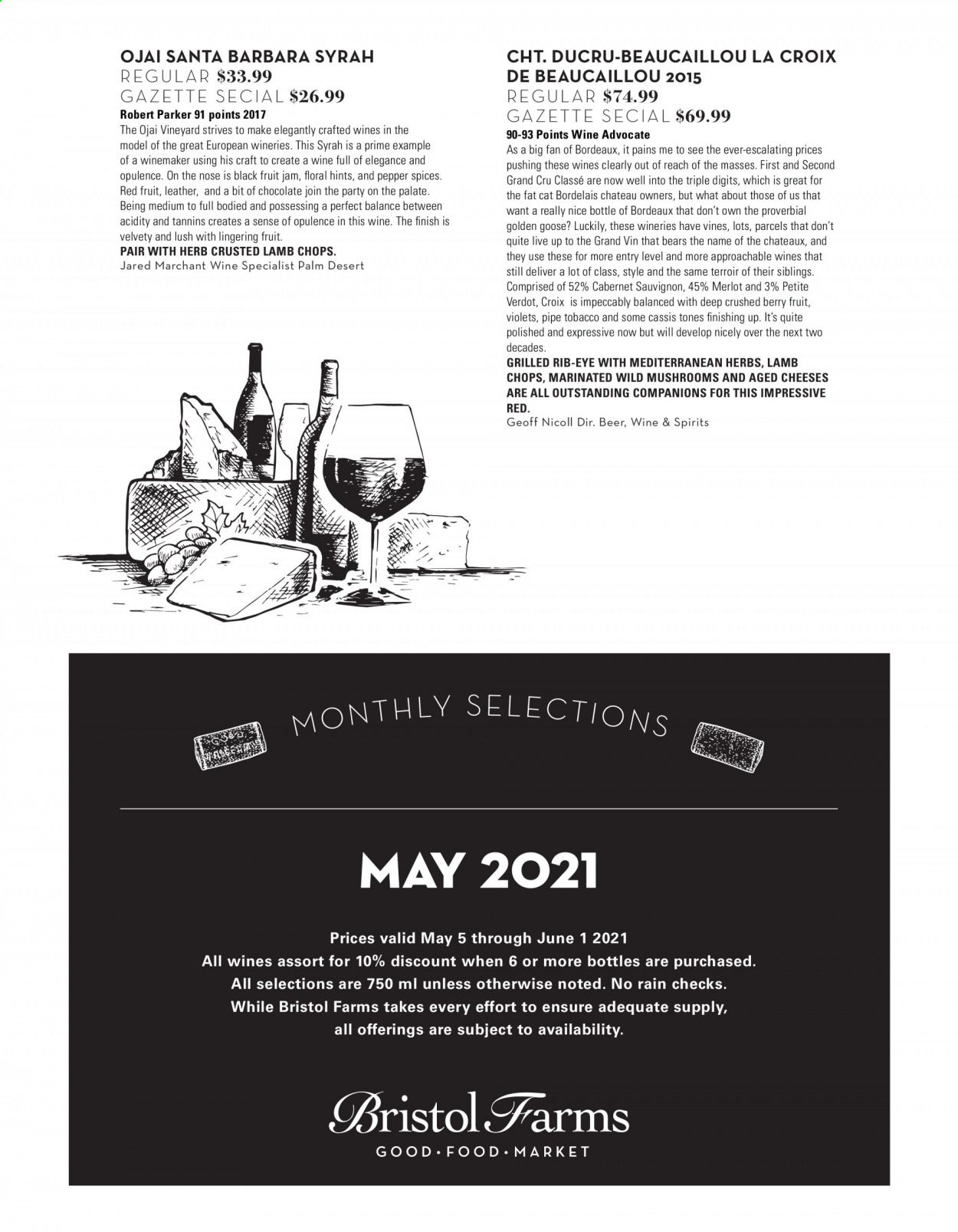 Bristol Farms (CA) Weekly Ad Flyer May 1 to May 31