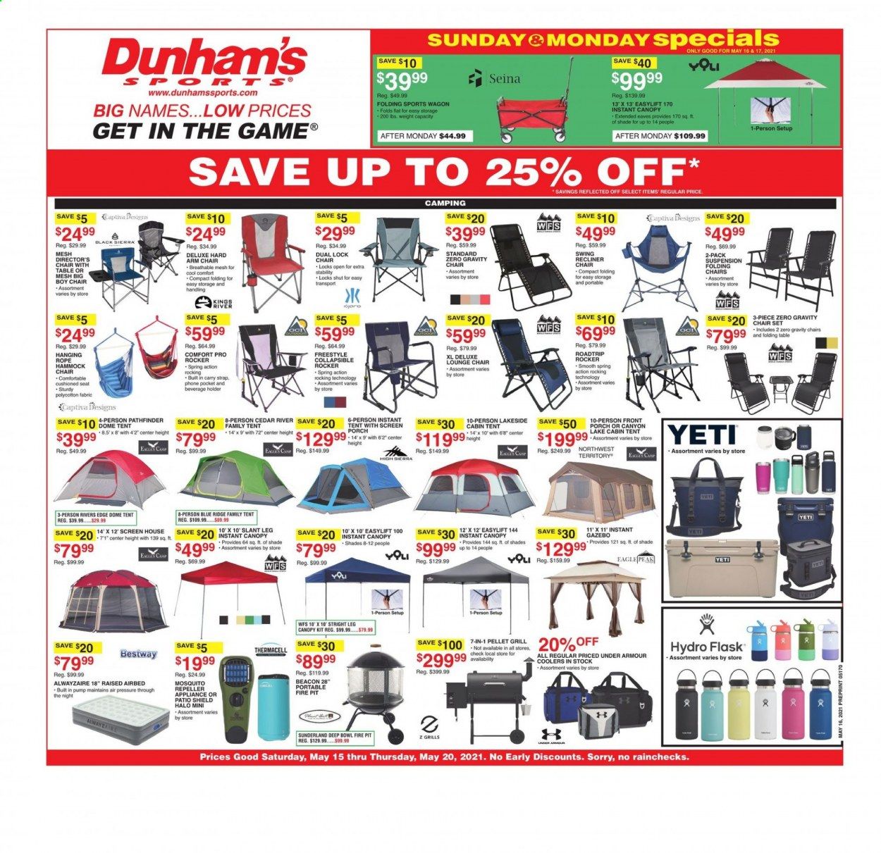 Dunham's Sports (MI, PA, WI) Weekly Ad Flyer May 15 to May 20