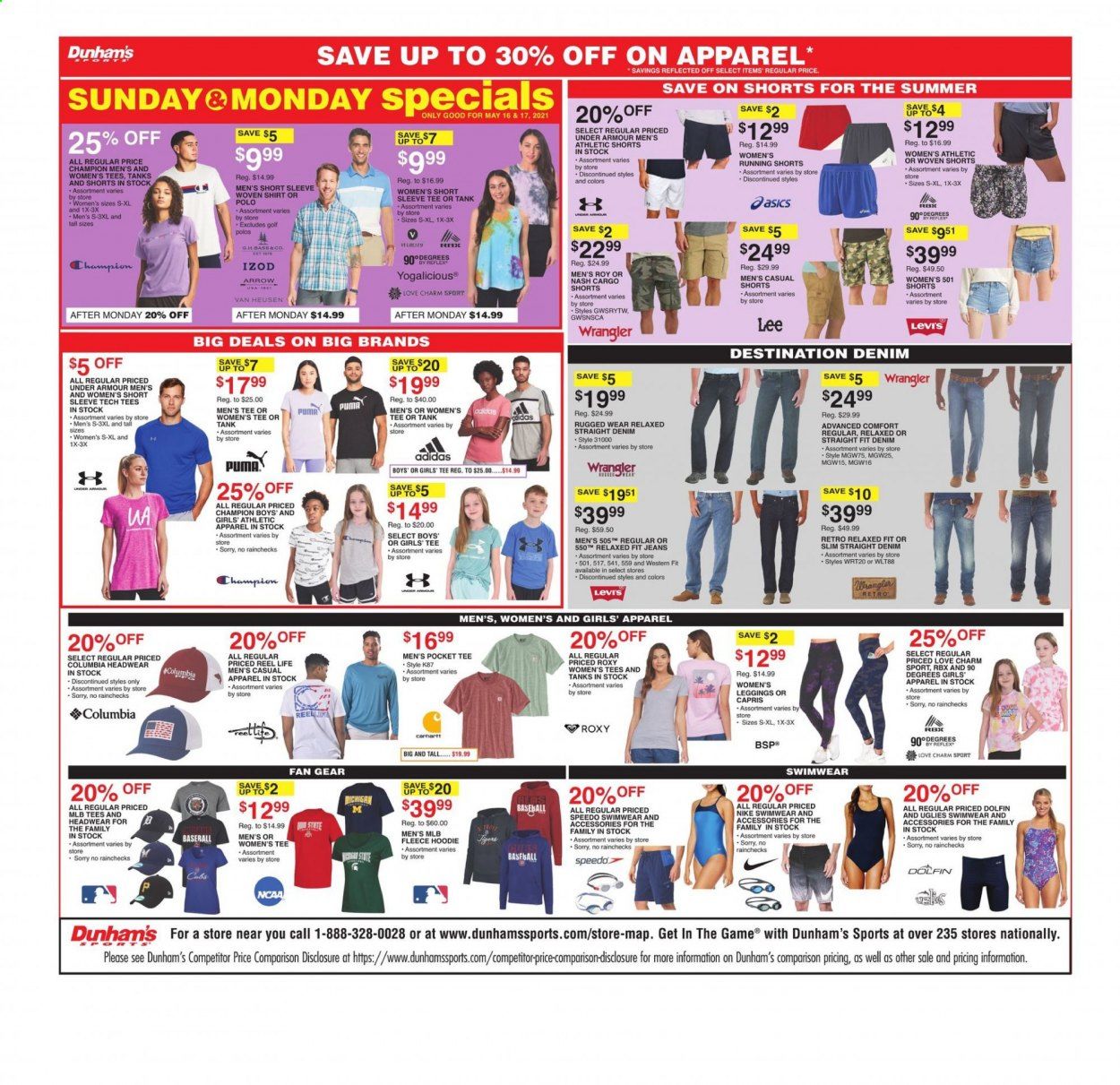 Dunham's Sports (MI, PA, WI) Weekly Ad Flyer May 15 to May 20