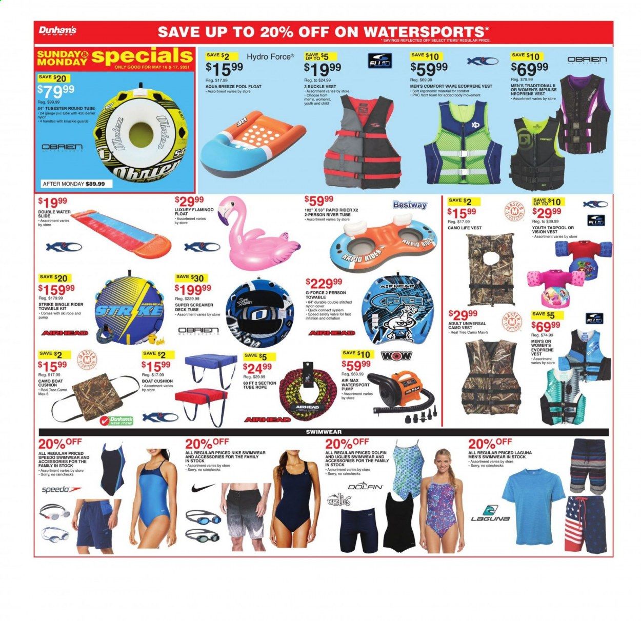 Dunham's Sports (MI, PA) Weekly Ad Flyer May 15 to May 20