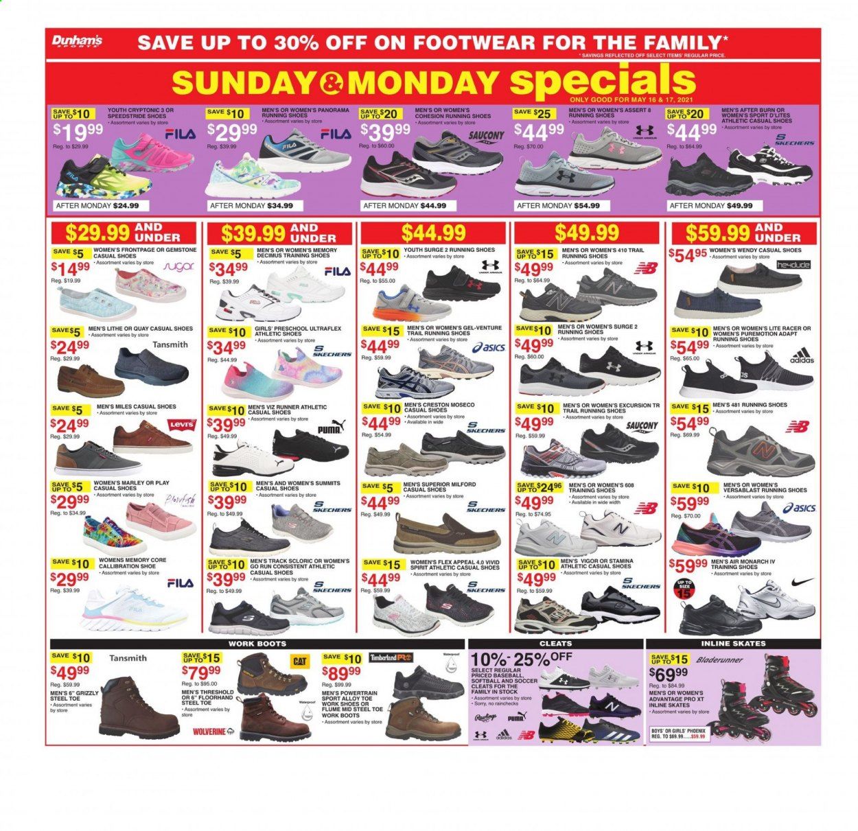 Dunham's Sports (MI, PA) Weekly Ad Flyer May 15 to May 20