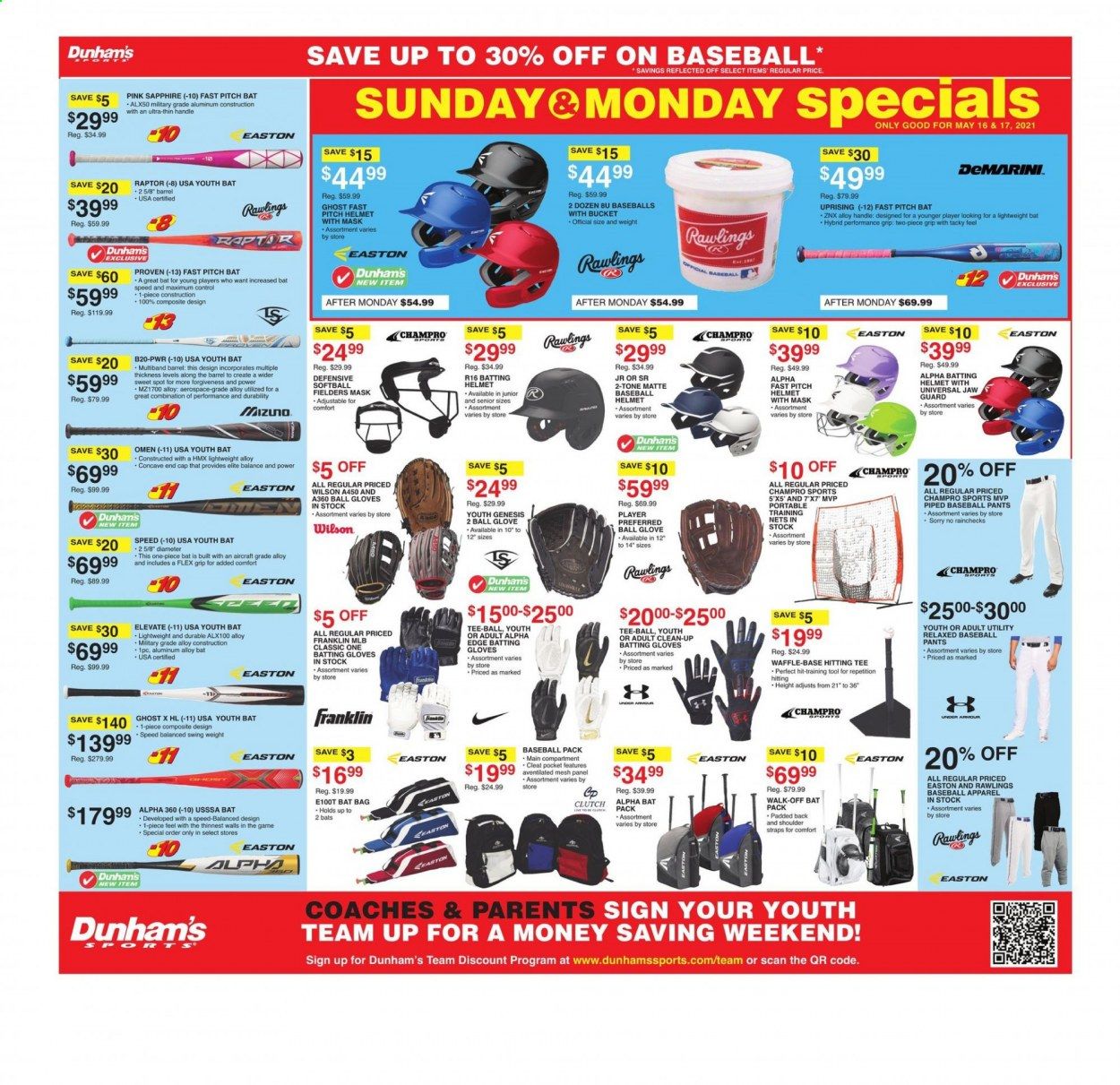 Dunham's Sports (MI, PA) Weekly Ad Flyer May 15 to May 20