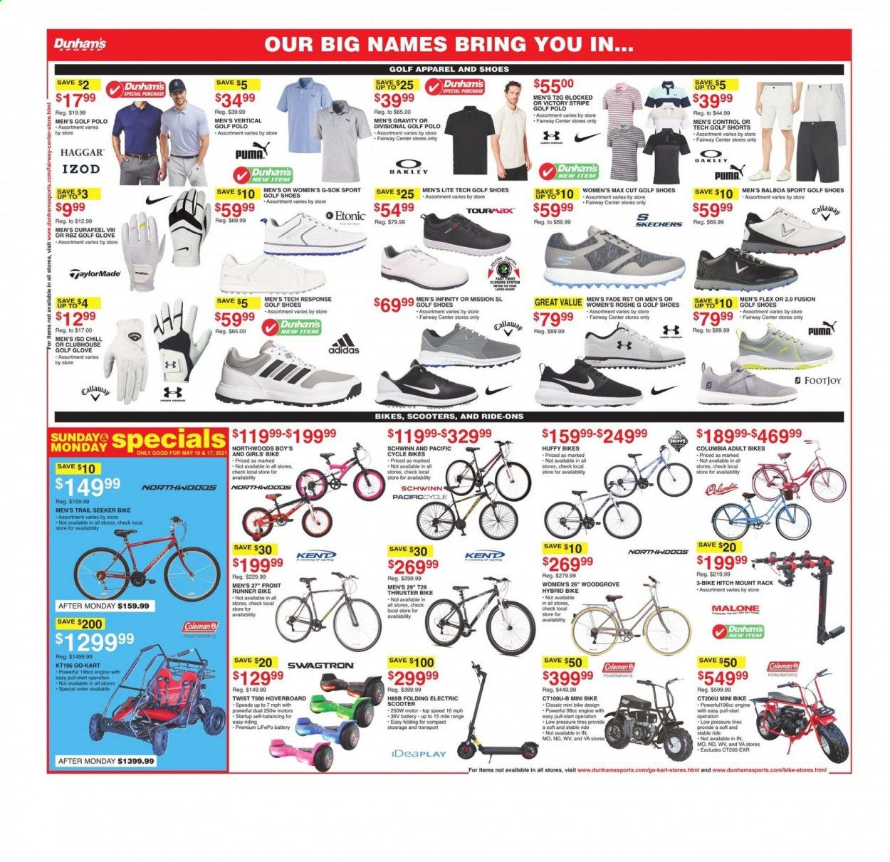Dunham's Sports (MI, PA) Weekly Ad Flyer May 15 to May 20