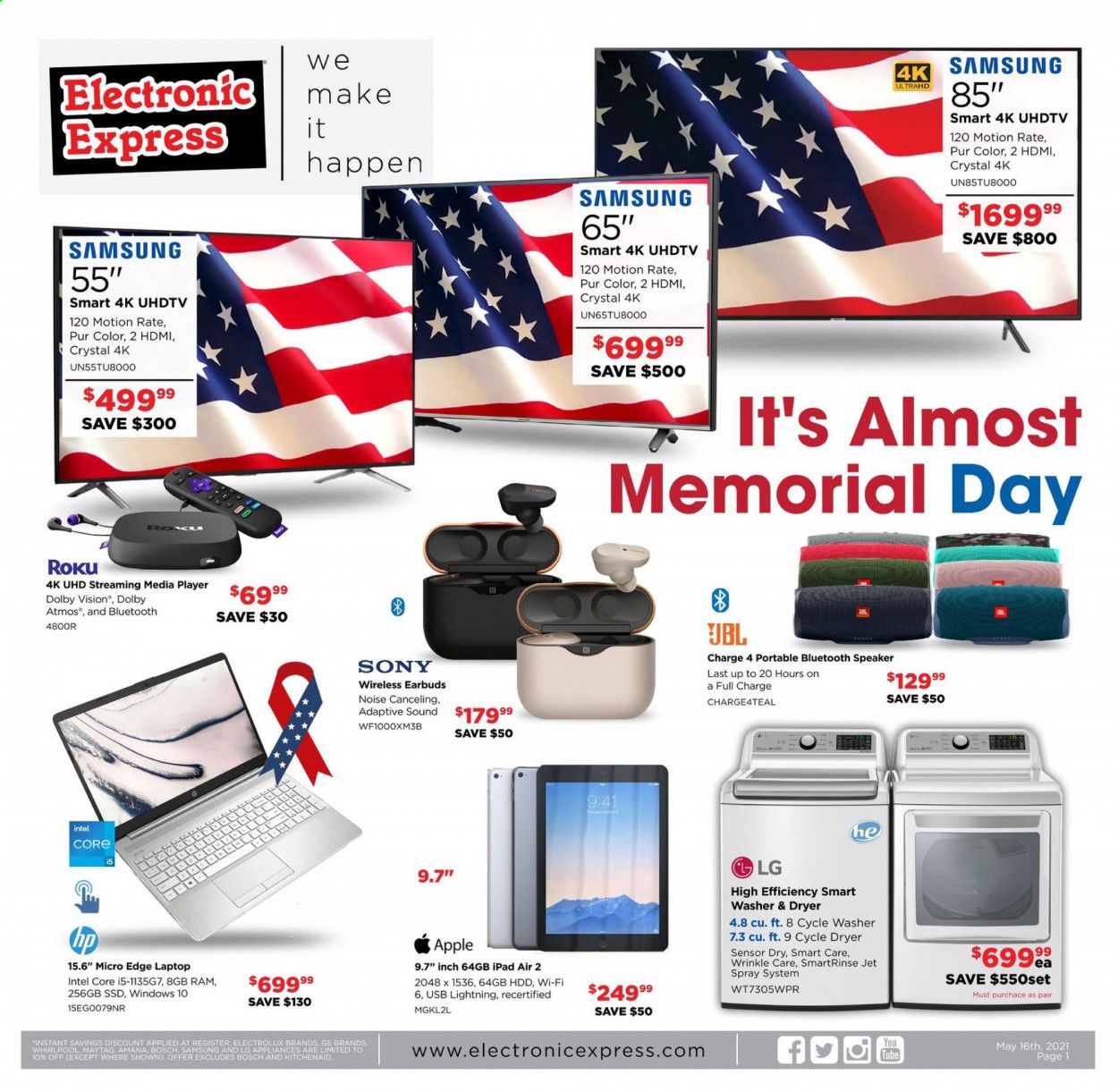 Electronic Express (AL, TN) Weekly Ad Flyer May 16 to May 22